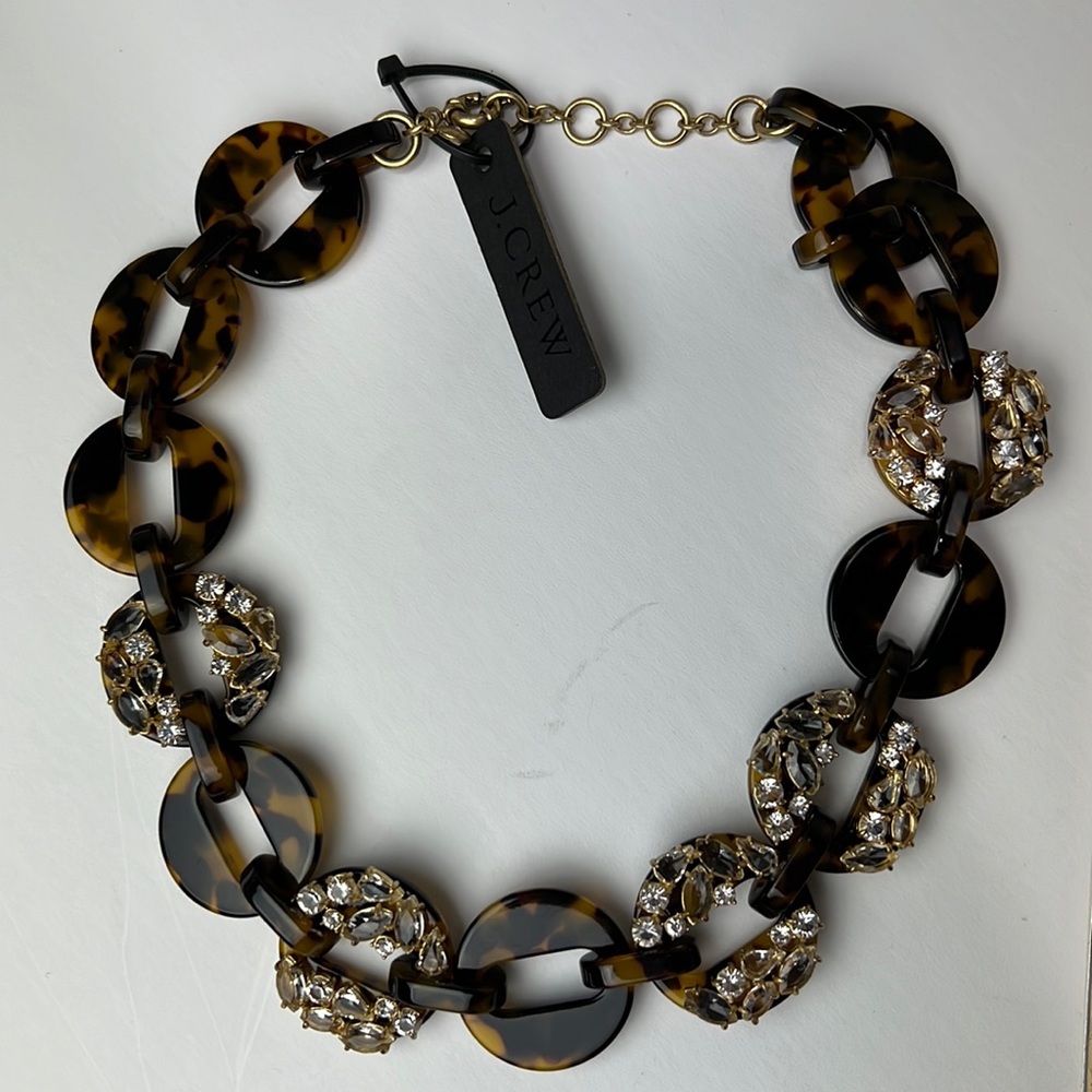 NWT J Crew tortoiseshell statement necklace